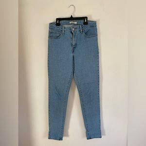 Levi’s 721 High Rise Light Wash Skinny Jeans